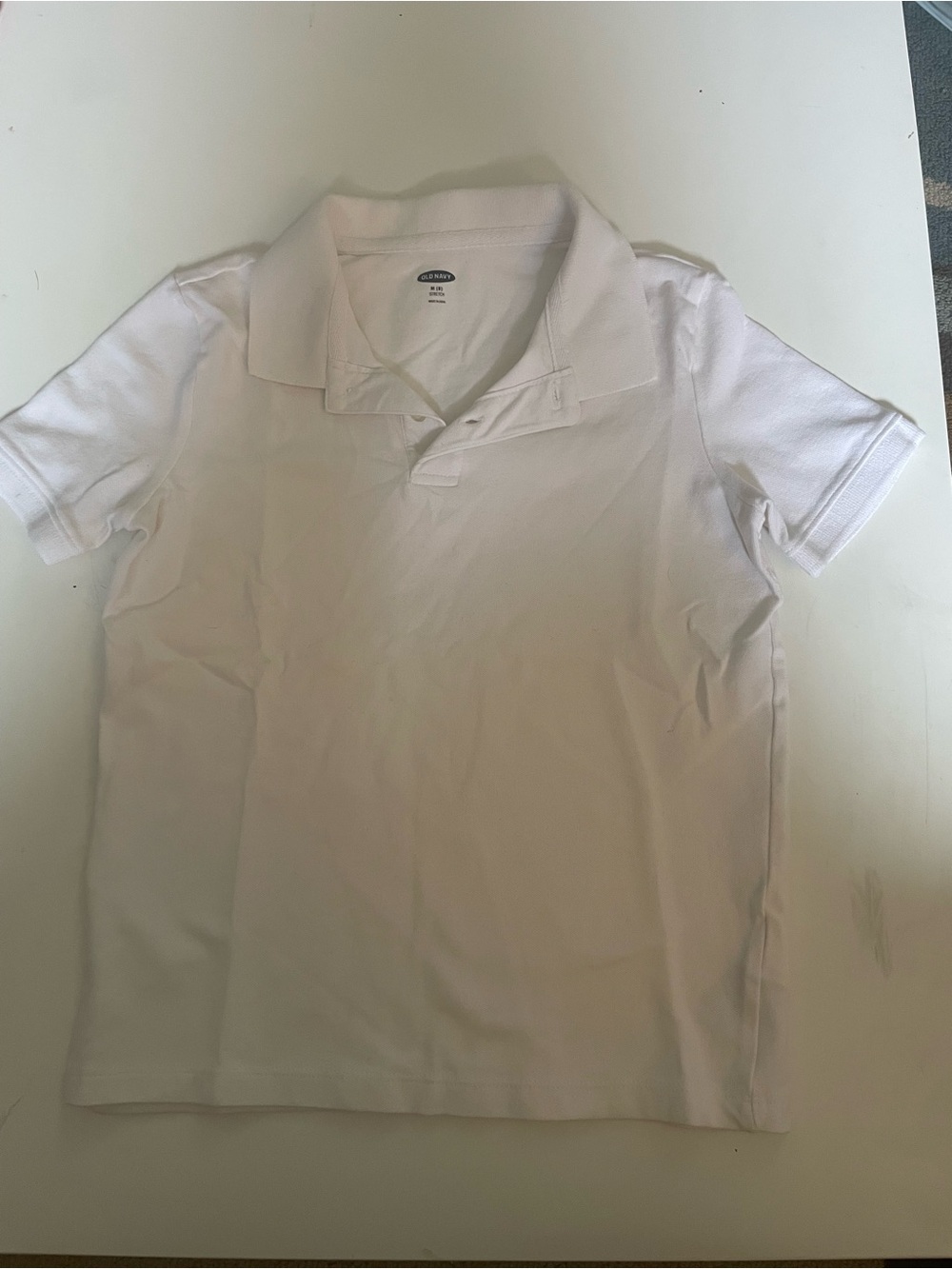 Old Navy White Short-Sleeve Polo Shirt